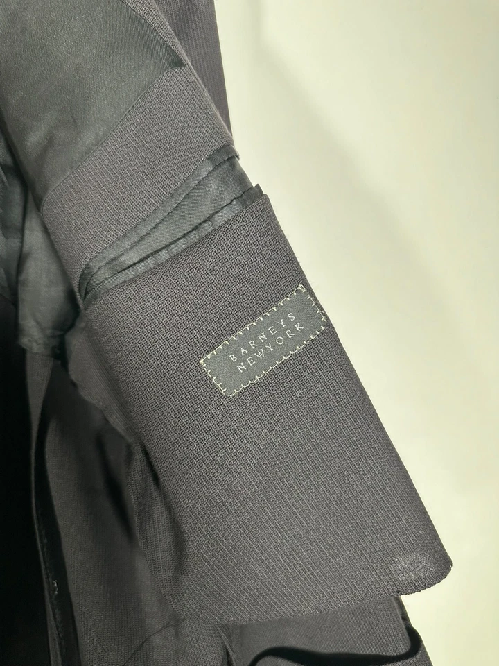 Canali Proposta Barneys NY Pure Wool Blazer Solid Black  Made In Italy US  54 L - Image 4 of 4