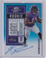 Devin Duvernay 2020 Contenders Optic Blue Prizm Rookie Ticket Rc Auto (34/99)
