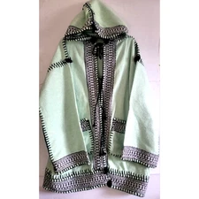 Vintage Nepal Handmade Woven Cotton Wool Blend Jacket See Measurements