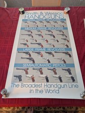 Smith & Wesson Handguns 23.5” x 39” Poster of Frame Revolvers & Pistols A