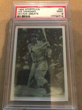 PSA Graded MINT 9 1986 Sportflic #20 Joe DiMaggio Decade Greats Baseball Card