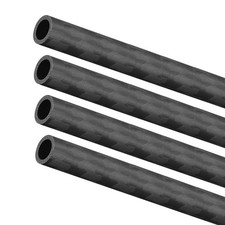 Carbon Fiber Round Tube 6mm x 4mm x 400mm 3K Roll Wrapped Matt Surface 4Pcs