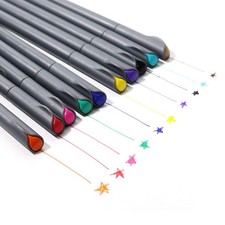 Fineliner Color Pen Set 0.38mm Fiber Nibs Colored Fine Line Point Assorted Co...