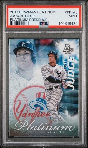 New Listing2017 Bowman Platinum Platinum Presence Aaron Judge Rookie #PP-AJ PSA 9