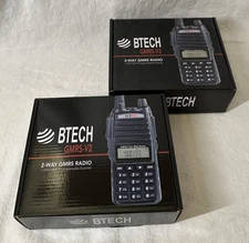 (2) BTECH GMRS-V2 Fully Customizable 5W 2-Way GMRS Radios