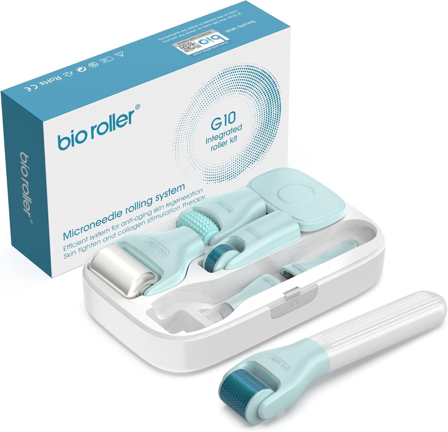 Derma Roller Kit 10 in 1 Glow Up - Microneedling Set Viso e Corpo