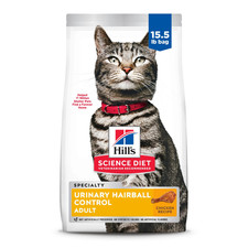 Urinary  Hairball Control Chicken Dry Cat Food, 15.5Lb Bag