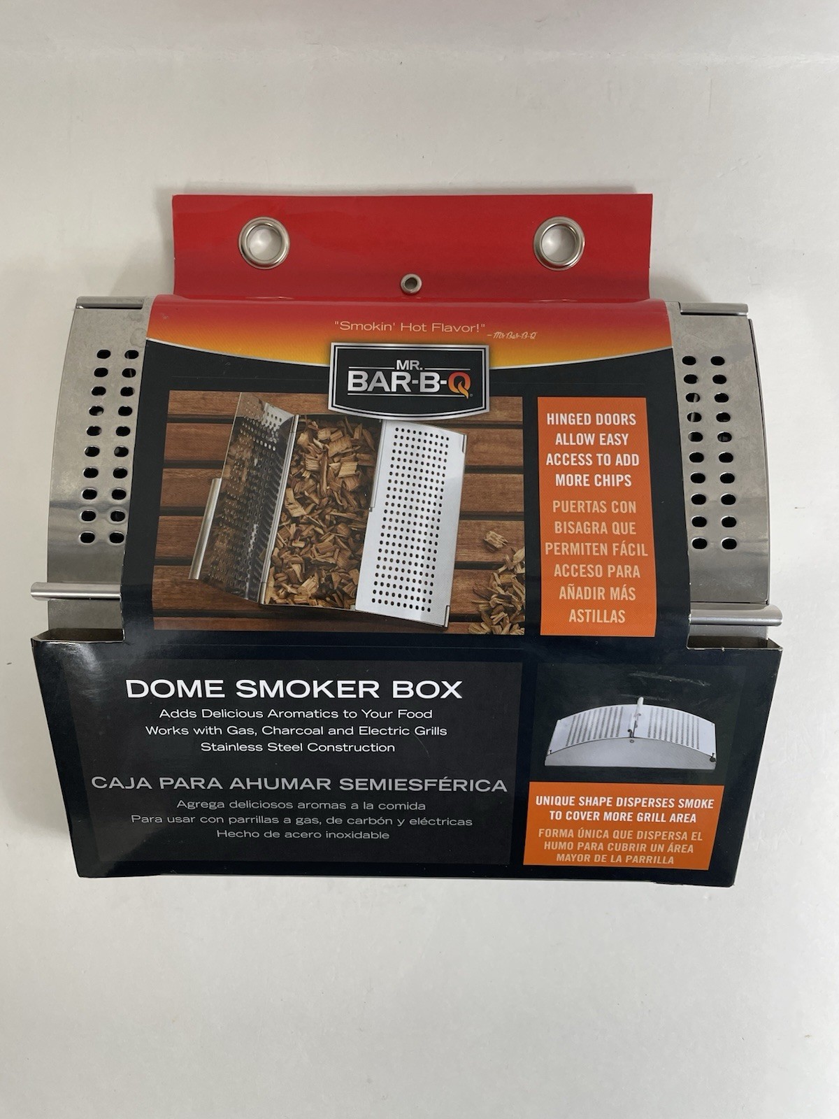 Dome Smoker Box For Wood Chips Grilling Stainless Steel Gas 
