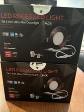 Torchstar 3-inch 3000K LED Recessed Light with Junction Box 6 Pack Warm White