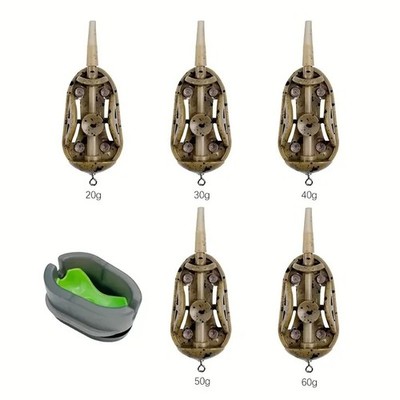 Angeln Inline Method Feeder 20g-60g für Pellet Grundköder grobes Karpfengerät
