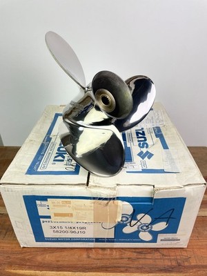 Genuine Suzuki Boat Propeller Stainless Steel Niro SS 150-300HP Outboard Motor 15-1/4x19