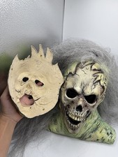 Green Zombie Mask Halloween Costume w hands removable magnetized face Robe