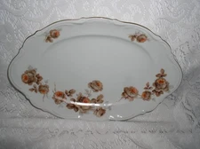 Mitterteich Norway Rose Germany 12 1/4" Oval Platter Serving Plate