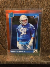 2021 Panini Donruss Rated Optic Holo Red Green Preview Penei Sewell Rookie RC