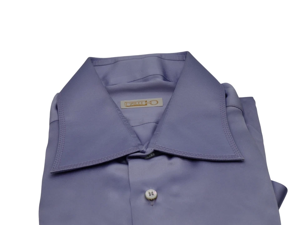NUEVA CAMISA DE VESTIR ZILLI Imperfecta 100% SEDA con defecto Talla 16 US 41 EU (ZIL1) Foto 2 de 3