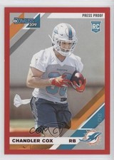 2019 Panini Donruss Rookies Press Proof Red Chandler Cox #282 00fr
