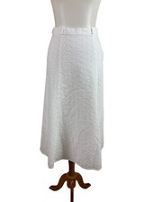 Reformation White Eyelet Midi Skirt Cottagecore Summer 2 No Belt