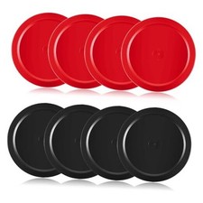 8 PCS Air Hockey Puck, 2.5 in Air Hockey Puck Replacement, Red and Black