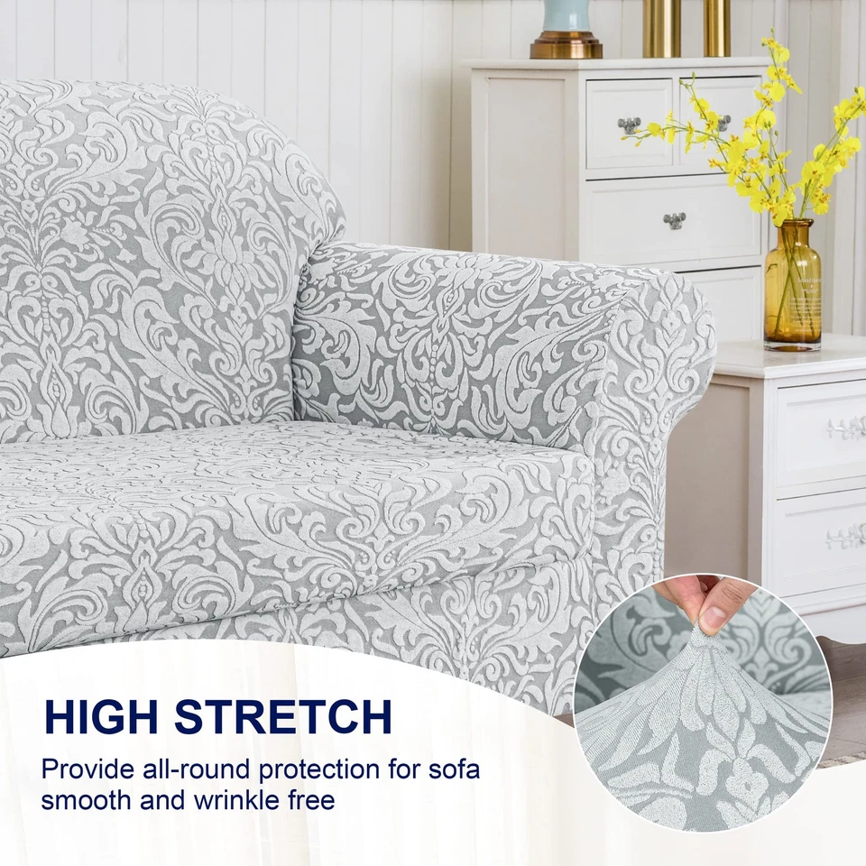 Fundas para Silla, 2 Piezas, Sillón Elástico Funda para Sofá Sofá Lavable Foto 2 de 4