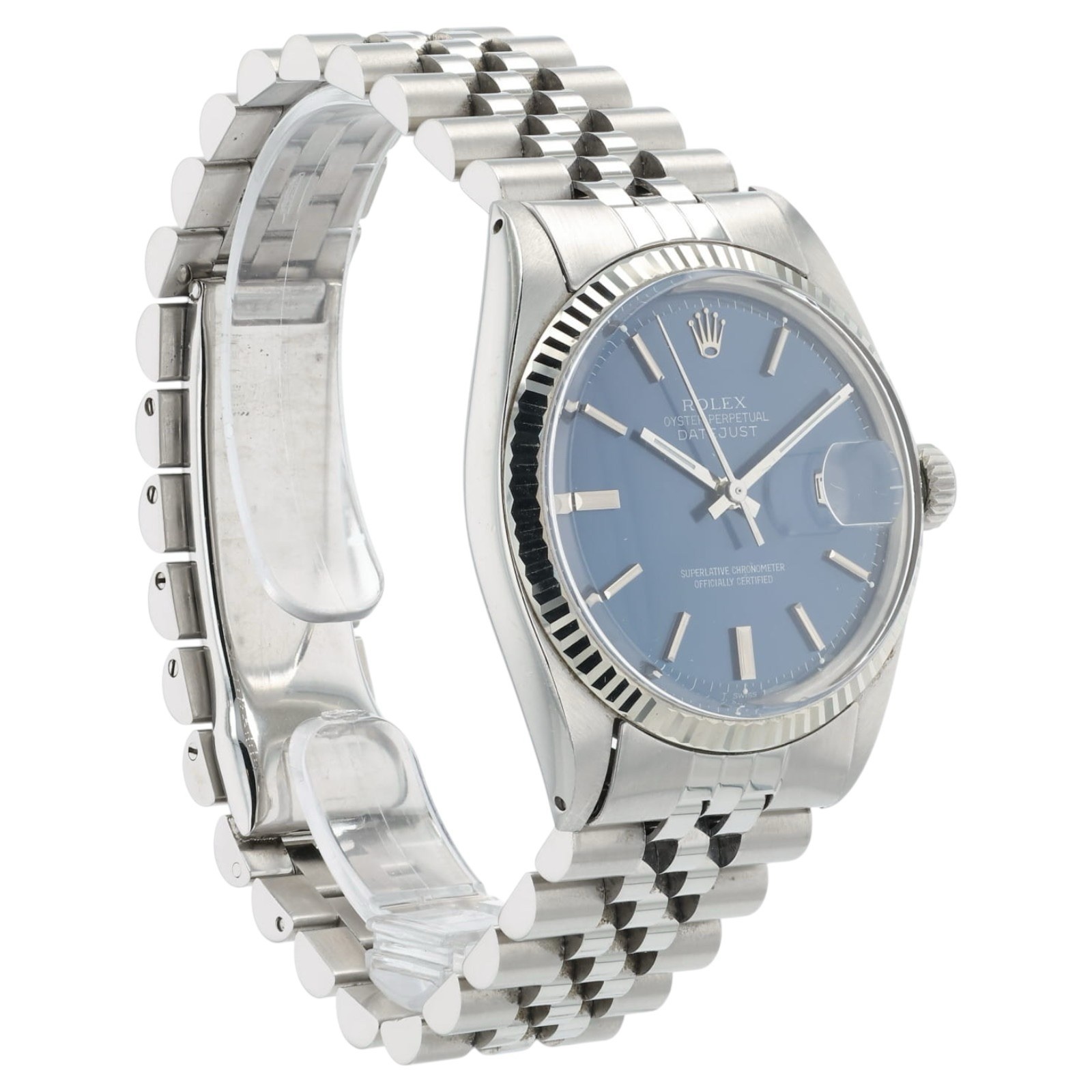 Rolex Datejust Blue Dial Stainless Steel 36mm Automatic Movement Mens Watch 1601 image 5