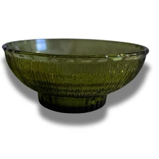 Vintage 1975 FTD "Moss" Glass Bowl - Mid-Century Modern Vibe