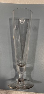 VINTAGE ETCHED BALLANTINE 3 RING PILSNER ALE BEER GLASS NEWARK NEW JERSEY NJ