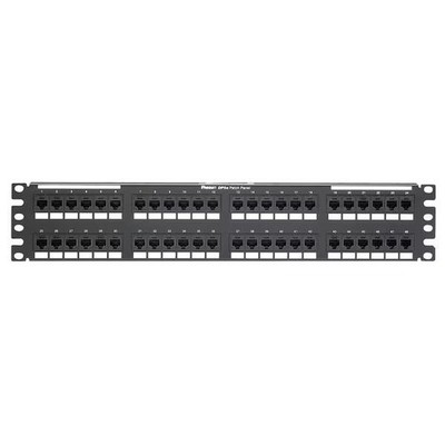 Patch Panel, Cat 6, Rack Mt, 48 Port