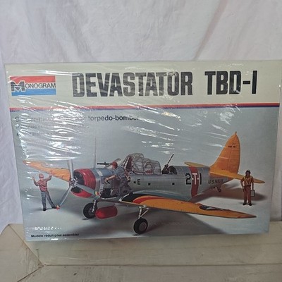Vintage 1974 Copyright Monogram 1/48 Devastator TBD-1 Model Kit Sealed NEW 