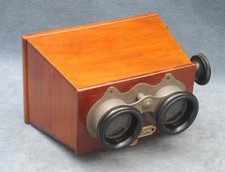 ANTIQUE WOOD JULES RICHARD 7X13 VERASCOPE STEREOSCOPE SLIDE VIEWER