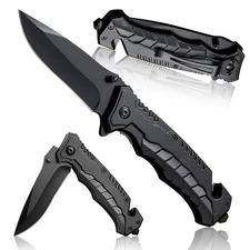 CUCHILLO MILITAR TACTICO NAVAJA DE BOLSILLO PLEGABLE ASISTIDA POR RESORTE Knife