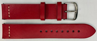 19 mm RADO Nappa Leder Uhrenarmband Rot Captain Cook neutrale Stahlschliesse
