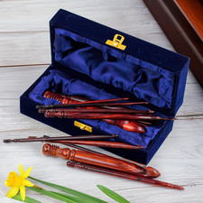 Exquisite Premium Rosewood Crafted Fine Crochet Hooks Pack with Exemplary Wood W