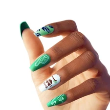 KISS Voguish Fantasy Sports Nails - In MyZone My Zone Press Glue On