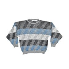 Vintage Leo Gemelli Sweater Regular Size L Geometric Pattern Wool Blend