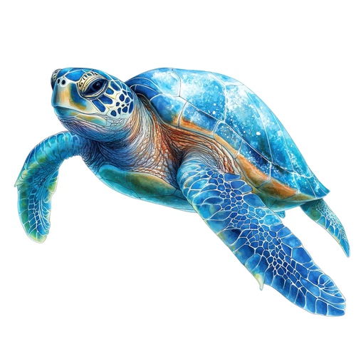 Sea Turtle Reptile Safari Zoo Animal Self Adhesive Sticker