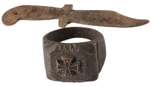 Iron Cross German Ring Trench art WW1 wwI WW2 Germany WWII Military award decora