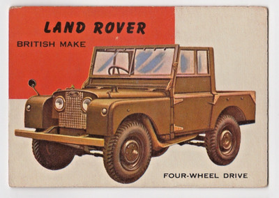 1954 Land Rover Topps World on Wheels British Make Four Wheel Drive #137