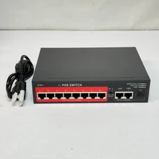 Steamemo 8 Port POE Switch, Network Switch, Model PS308G V6, Open Box, Wall Moun