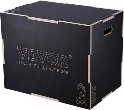 3 in 1 Plyometric Jump Box, Easy-To-Assemble Wood Plyo Box for Jumping Trainers,