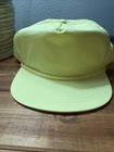 Vintage Blank Hat Snapback Cap Retro Rope Yellow 80s 90s Capital Caps