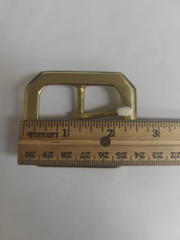 Hebilla de cinturón de esquina recortada LATÓN MACIZO 1-1/2" paquete de 6 totalmente nueva Foto 2 de 4