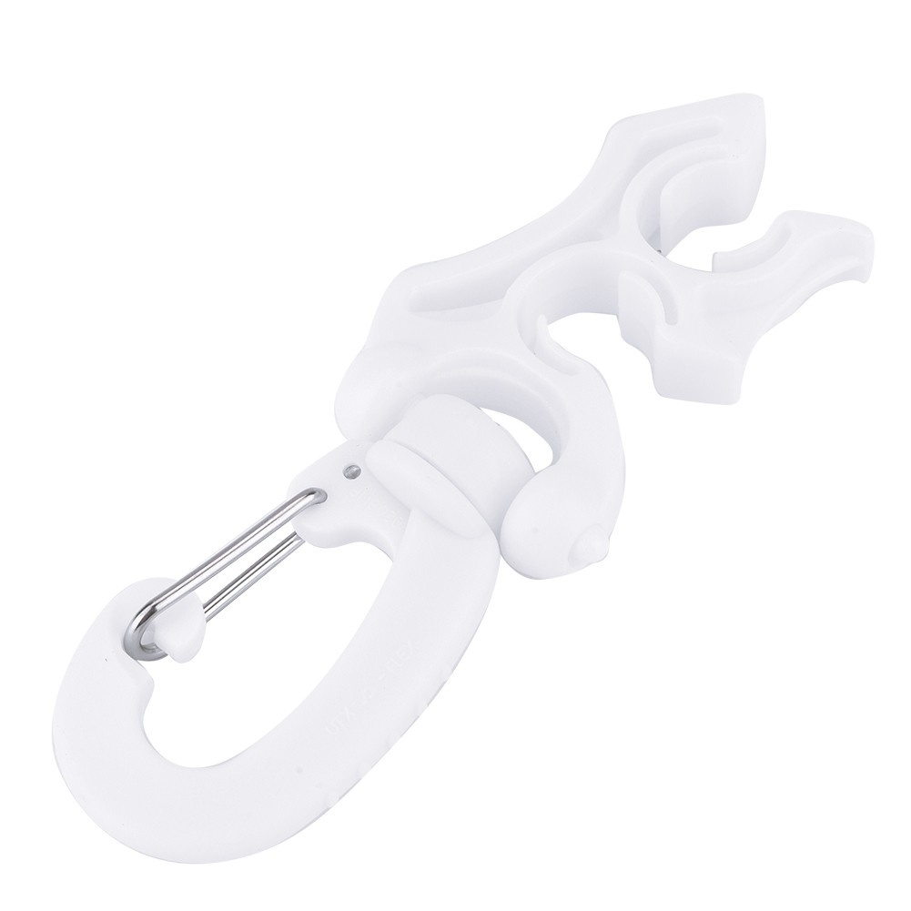 New (White)Scuba Diving Double BCD Hose Holder Clip Regulator Retainer Buckle BJ