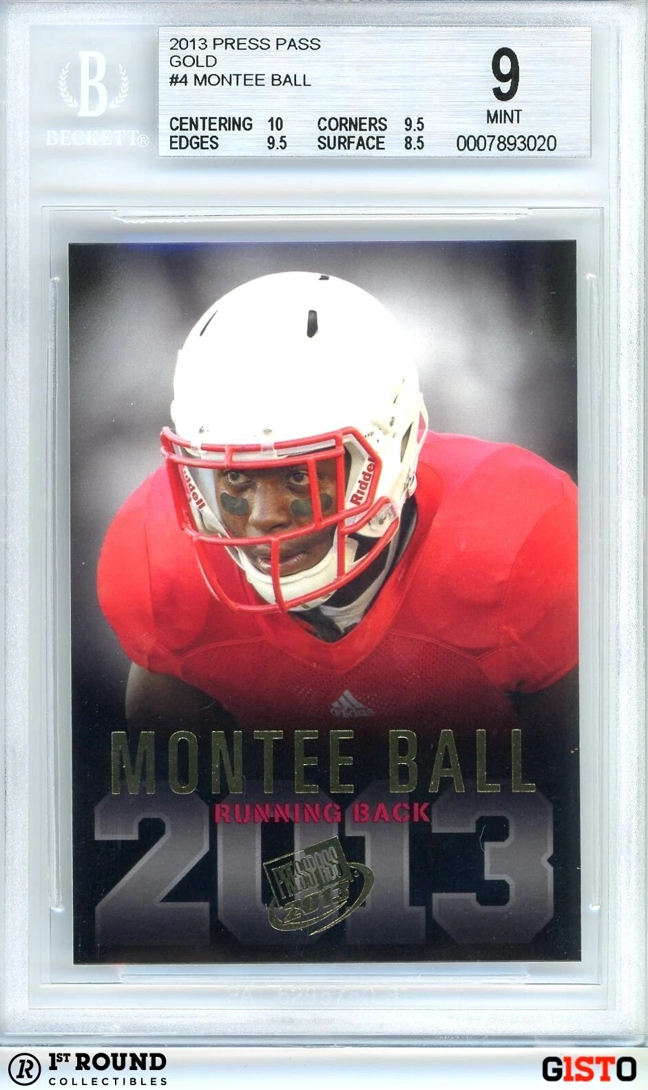 Montee Ball Press Pass #4 Gold