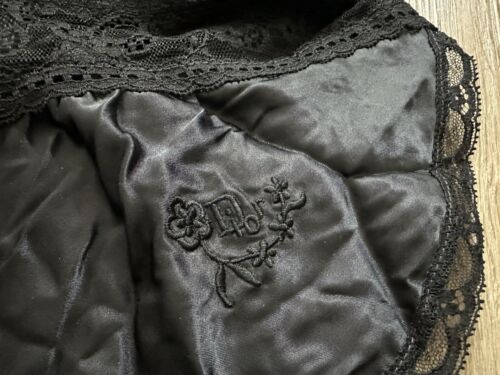 Vintage Christian Dior Lingerie Black Lace Trim Bodysuit Teddy Size M New NOS - Picture 8 of 18