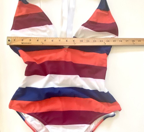 Volcom Women’s Multicolor Stripe One Piece Swimsuit Size Large NWT - Picture 3 of 11