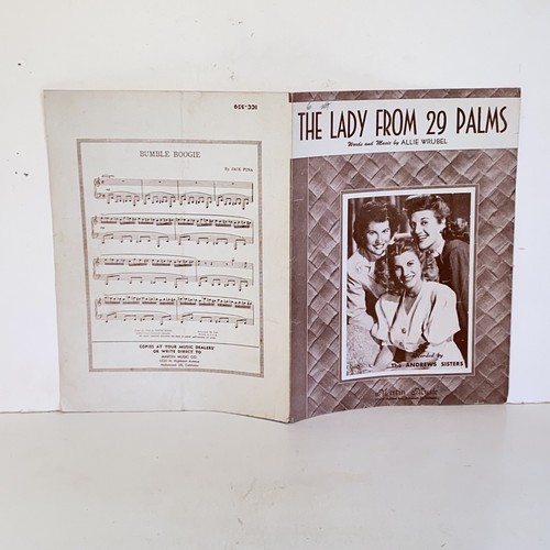 Vintage 1947 The Lady From 29 Palms Sheet Music The Andrew Sisters Cover Photo - Picture 5 of 12