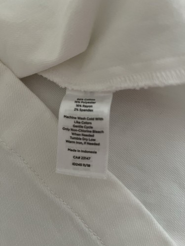Talbots White Denim A Line Skirt Size 8P Side Zip - Picture 6 of 6