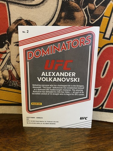 2023 Alexander Volkanovski Panini Donruss Dominators No. 2 UFC - Picture 2 of 2