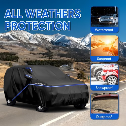 XL SUV Car Cover Waterproof Breathable Outdoor Dust UV Protection for Audi Q7 Q8 - Picture 7 of 15
