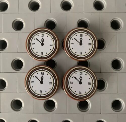 Lego Reloj Redondo 2x2 Deco Azulejos Planos Acabado Suave Minifigura 4 piezas - Imagen 2 de 3